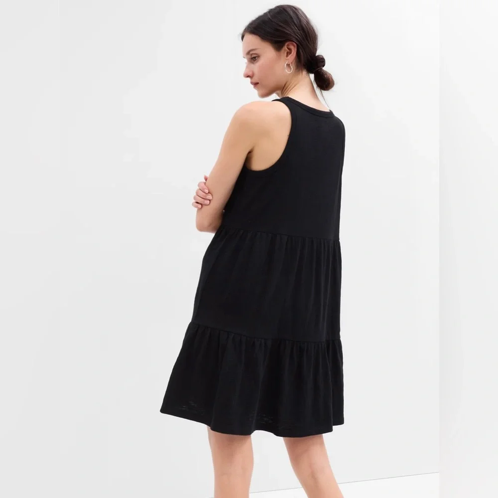 Gap “Tiered Tank Dress” Black - Picture 2 of 3